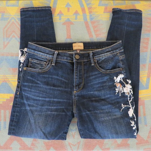 Driftwood Sundance Embroidered Floral Skinny Jeans - Picture 1 of 5